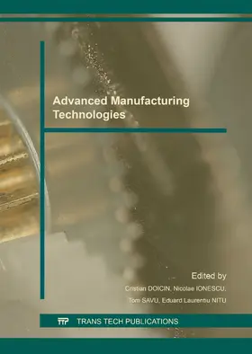 Doicin / Ionescu / Savu |  Advanced Manufacturing Technologies | Buch |  Sack Fachmedien