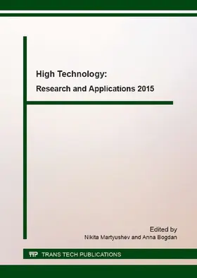 Martyushev / Bogdan |  High Technology: Research and Applications 2015 | Buch |  Sack Fachmedien