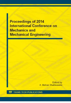 Shahhosseini |  Proceedings of 2014 International Conference on Mechanics and Mechanical Engineering | Sonstiges |  Sack Fachmedien