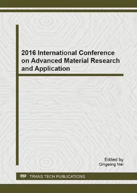 Mei |  2016 International Conference on Advanced Material Research and Application | Sonstiges |  Sack Fachmedien
