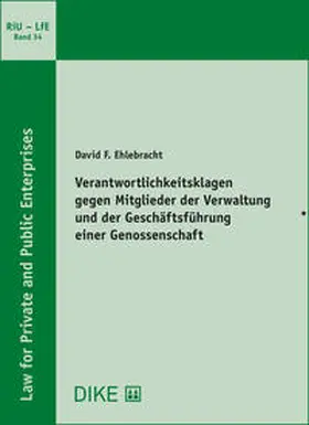 Ehlebracht |  Verantwortlichkeitsklagen gegen Mitglieder der Verwaltung und der Geschäftsführung einer Genossenschaft | Buch |  Sack Fachmedien