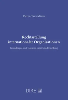 Marro |  Rechtsstellung internationaler Organisationen | Buch |  Sack Fachmedien