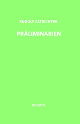 Altrichter |  Präliminarien | Buch |  Sack Fachmedien