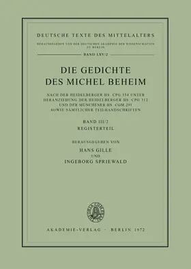 Spriewald / Gille |  Registerteil | Buch |  Sack Fachmedien