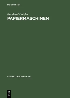 Dotzler |  Papiermaschinen | Buch |  Sack Fachmedien