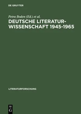 Rosenberg / Boden |  Deutsche Literaturwissenschaft 1945-1965 | Buch |  Sack Fachmedien