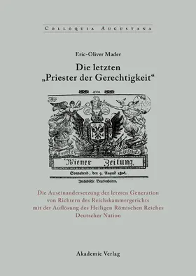 Mader |  Die letzten "Priester der Gerechtigkeit" | Buch |  Sack Fachmedien