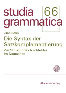 Inaba | Die Syntax der Satzkomplementierung | Buch | 978-3-05-004431-6 | sack.de