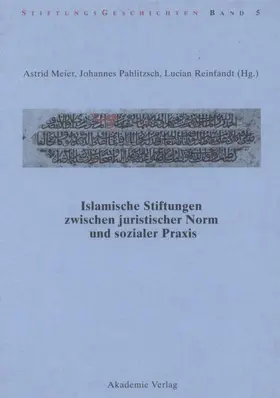 Meier / Pahlitzsch / Reinfandt | Islamische Stiftungen zwischen juristischer Norm und sozialer Praxis | E-Book | sack.de
