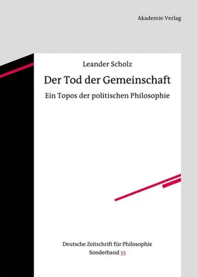 Scholz |  Der Tod der Gemeinschaft | eBook | Sack Fachmedien