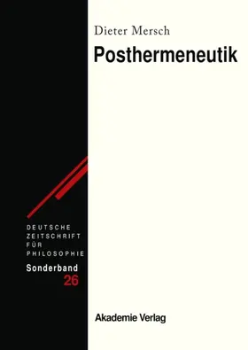 Mersch | Posthermeneutik | E-Book | sack.de