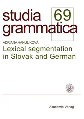 Hanulíková |  Lexical segmentation in Slovak and German | eBook | Sack Fachmedien