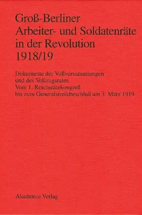 Engel / Holtz / Huch |  Groß-Berliner Arbeiter- und Soldatenräte in der Revolution 1918/19 | eBook | Sack Fachmedien