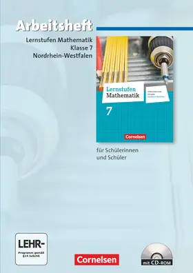  Lernstufen Mathematik 7. Schuljahr. Arbeitsheft mit eingelegten Lösungen und CD-ROM. Differenzierende Ausgabe Nordrhein-Westfalen | Buch |  Sack Fachmedien