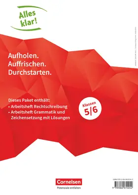  Alles klar! Deutsch. Sekundarstufe I 5./6. Schuljahr. Rechtschreibung + Grammatik und Zeichensetzung im Paket | Buch |  Sack Fachmedien