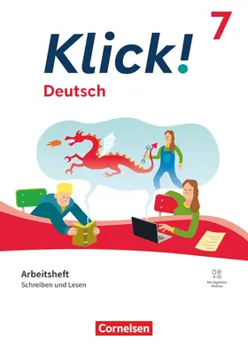 Böer / Braun / Krauß |  Klick! Deutsch 7. Schuljahr - Ausgabe ab 2024 - Schreiben und Lesen - Arbeitsheft mit Lösungen und digitalen Medien | Buch |  Sack Fachmedien