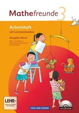 Elsner / Wallis / Fiedler |  Mathefreunde 3. Schuljahr. Arbeitsheft mit CD-ROM und Lernstandsseiten. Ausgabe Nord | Buch |  Sack Fachmedien
