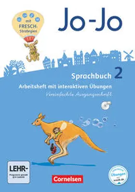 Brunold / Naumann-Harms / Meeh |  Jo-Jo Sprachbuch - Allgemeine Ausgabe - Neubearbeitung 2016. 2. Schuljahr - Arbeitsheft in Vereinfachter Ausgangsschrift mit CD-ROM | Buch |  Sack Fachmedien