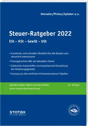 Henseler / Pinkos / Püschner |  Steuer-Ratgeber - online | Datenbank |  Sack Fachmedien