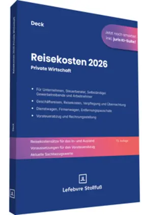 Deck | Reisekosten 2026 | Buch | 978-3-08-311026-2 | www2.sack.de