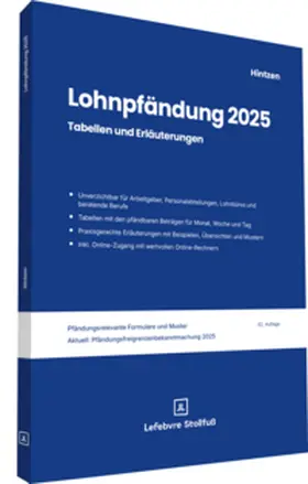 Hintzen |  Lohnpfändung 2025 | Buch |  Sack Fachmedien
