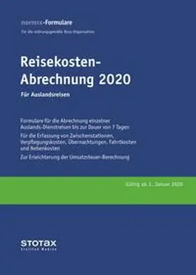  Reisekosten-Abrechnung 2020, Auslandsreisen, Formularblock | Buch |  Sack Fachmedien