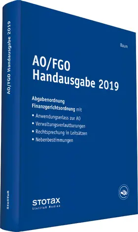 Baum | AO/FGO Handausgabe 2019 | Buch | 978-3-08-367519-8 | www2.sack.de