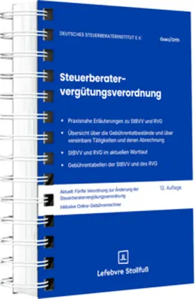 Steuerberatervergütungsverordnung | Buch | 978-3-08-371014-1 | www2.sack.de