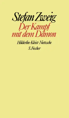 Zweig |  Der Kampf mit dem Dämon | Buch |  Sack Fachmedien