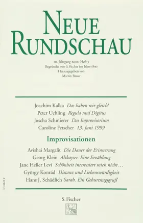  Neue Rundschau 2000/3 | Buch |  Sack Fachmedien