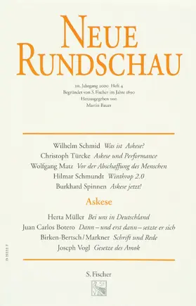  Neue Rundschau 2000/4 | Buch |  Sack Fachmedien
