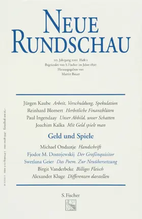 Bauer |  Neue Rundschau 2001/1 | Buch |  Sack Fachmedien