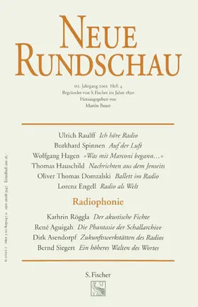 Neue Rundschau 2001/4 | Buch |  Sack Fachmedien