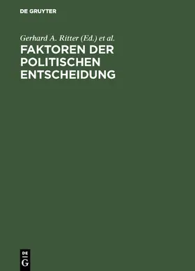 Ziebura / Ritter |  Faktoren der politischen Entscheidung | Buch |  Sack Fachmedien