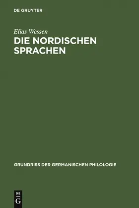 Wessen | Die nordischen Sprachen | Buch | 978-3-11-000172-3 | sack.de