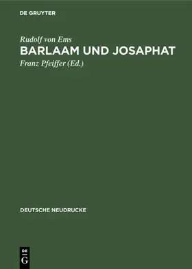 Rudolf von Ems / Pfeiffer |  Barlaam und Josaphat | Buch |  Sack Fachmedien