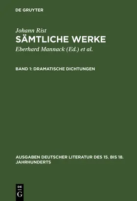 Mannack | Dramatische Dichtungen | Buch | 978-3-11-000346-8 | sack.de