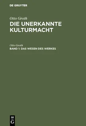 Groth |  Das Wesen des Werkes | Buch |  Sack Fachmedien