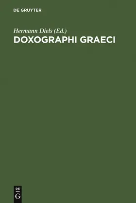 Diels |  Doxographi Graeci | Buch |  Sack Fachmedien