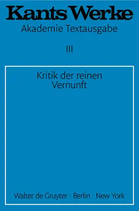 Kant |  Kritik der reinen Vernunft | Buch |  Sack Fachmedien