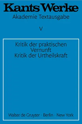 Kant |  Kritik der praktischen Vernunft. Kritik der Urteilskraft | Buch |  Sack Fachmedien