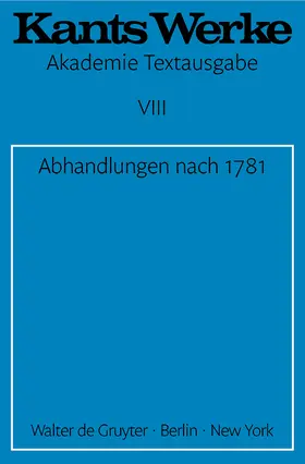 Kant |  Abhandlungen nach 1781 | Buch |  Sack Fachmedien