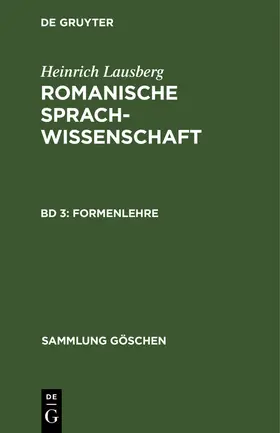 Lausberg | Formenlehre | Buch | 978-3-11-001932-2 | sack.de