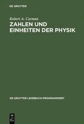 Carman |  Zahlen und Einheiten der Physik | Buch |  Sack Fachmedien