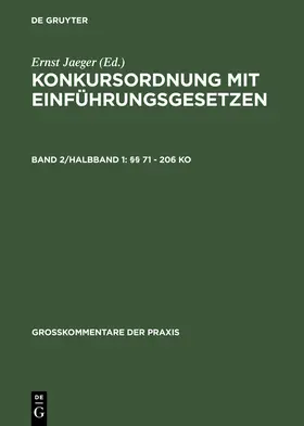 Weber |  §§ 71 - 206 KO | Buch |  Sack Fachmedien