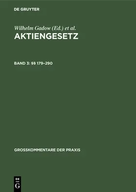 Hopt / Assmann / Gadow |  §§ 179-290 | Buch |  Sack Fachmedien