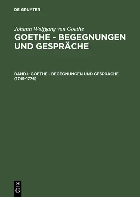 Grumach / Goethe |  1749-1776 | Buch |  Sack Fachmedien