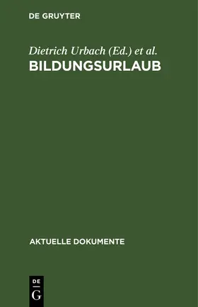 Winterhager / Urbach |  Bildungsurlaub | Buch |  Sack Fachmedien