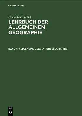Obst | Allgemeine Vegetationsgeographie | Buch | 978-3-11-006052-2 | sack.de