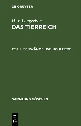 Lengerken |  Schwämme und Hohltiere | Buch |  Sack Fachmedien